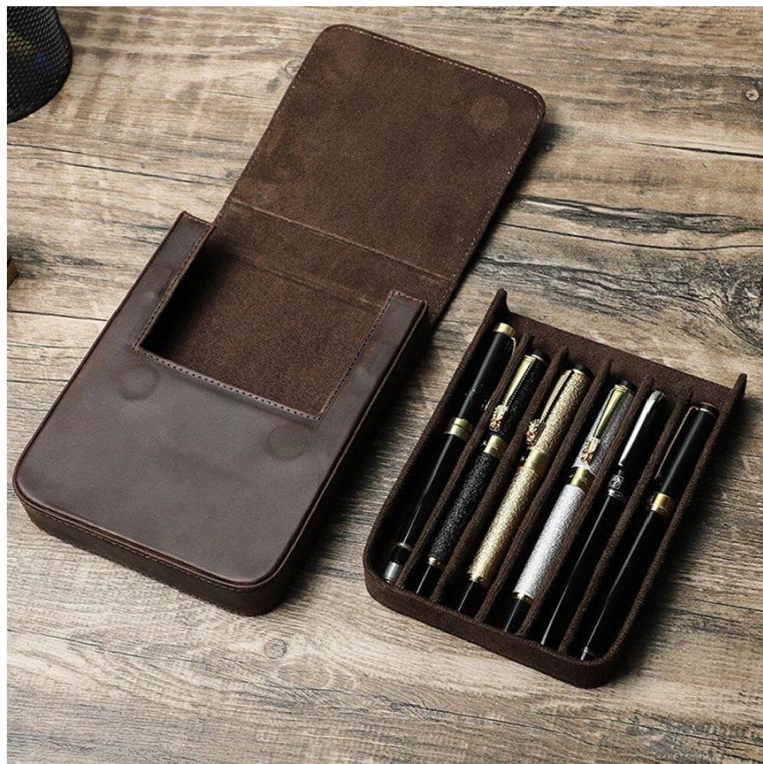 Amazon.co.jp: 万年筆ケース 手作り ペンケース レザー ローラー